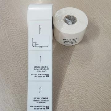 Decal PVC dạng tem nhãn mắt kính (53x68)mm 1 tem